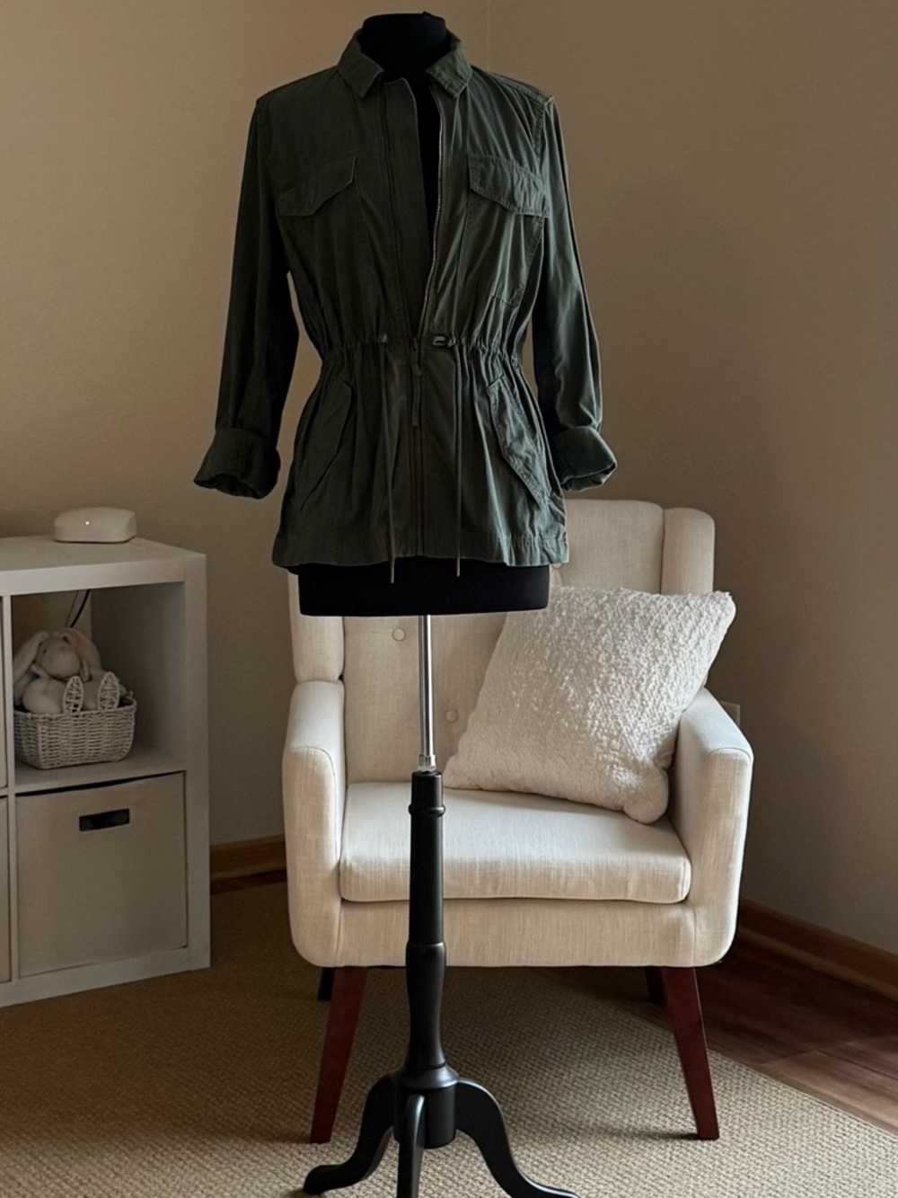 GAP Olive Green Utility Drawstring Jacket